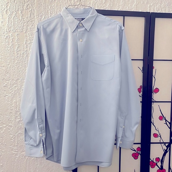 Blue polo by Ralph Lauren button up - Picture 1 of 3